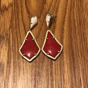Red and white Kendra Scott earrings